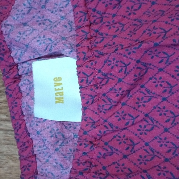 Maeve Anthropology Women's Pink Off-Shoulder Top - Picture 3 of 4